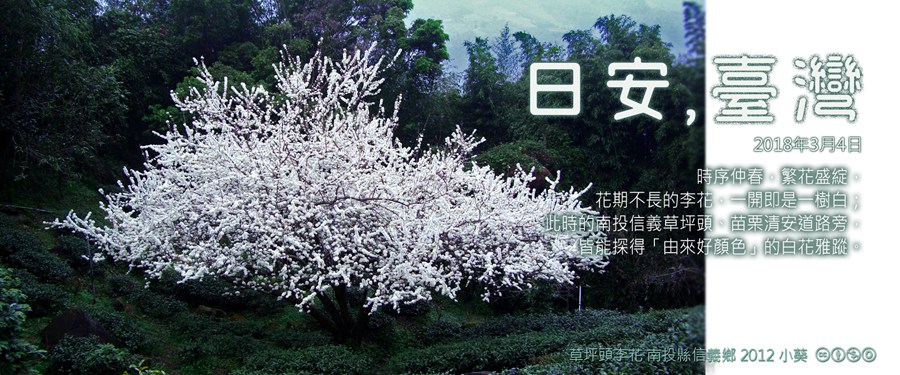 365 日安，臺灣之2018年3月4日